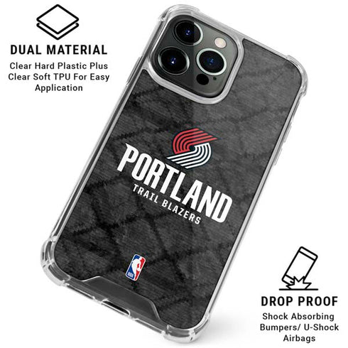 NBA Portland Trail Blazers Dark Rust iPhone 16 Pro Clear Case